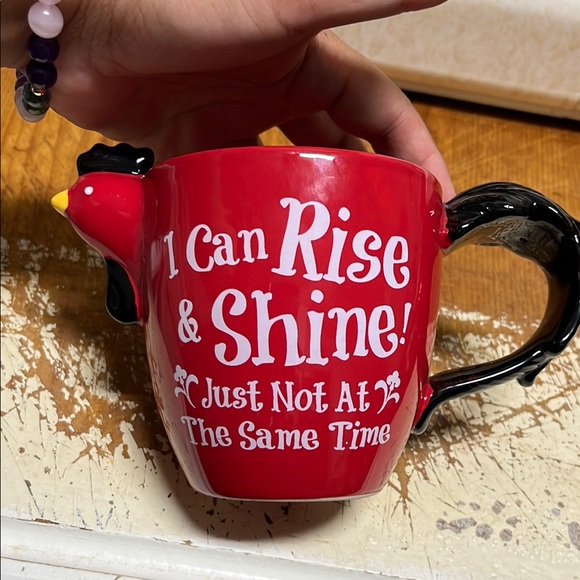 Red Rooster Mug with Fun Quote - Picture 5 of 6